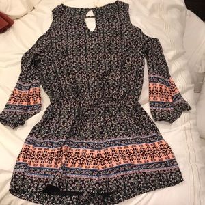 Cold shoulder romper